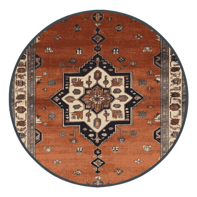 Machine Washable Persian Brown Area Rug