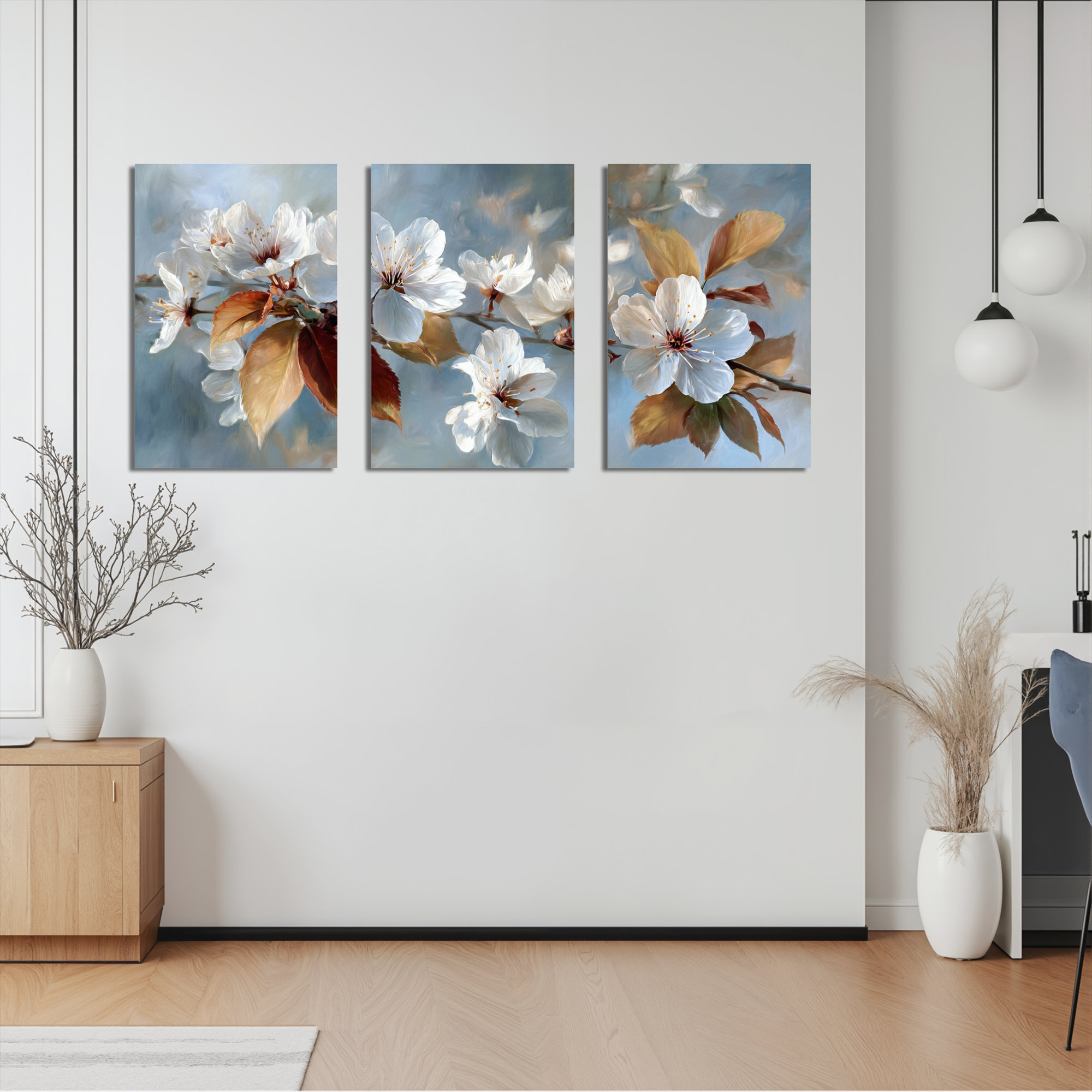 Winston Porter Cherry Blossom Floral Canvas Wrapped Wall Art Oil ...