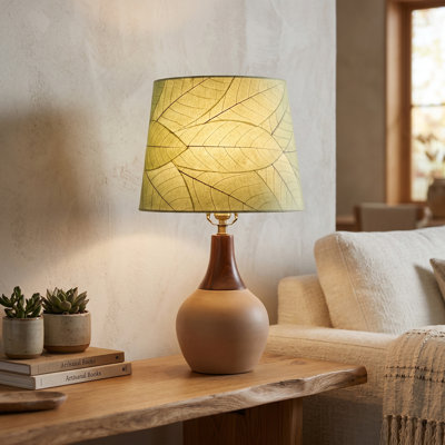 Real Cocoa Leaves Drum Lamp Shade