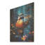 Canard bleu et orange, matin, lac Quack - animal canard sur bois-843509657