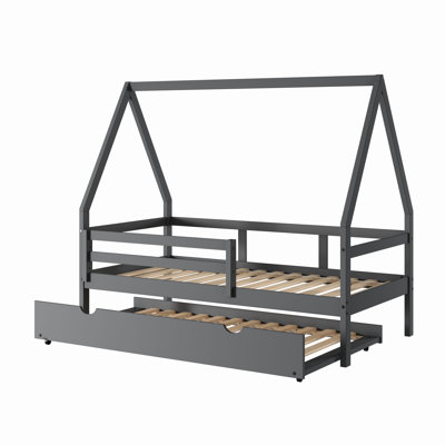 Lit simple gris foncé A-Frame