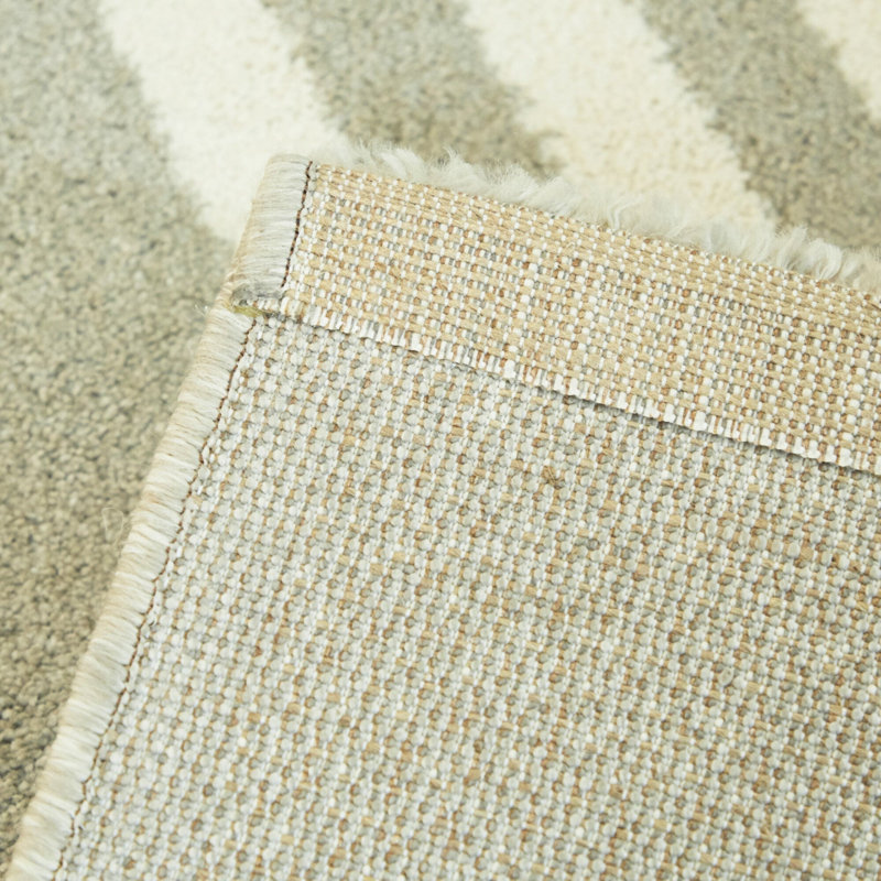 Tapis gris / jaune Bevers, Rectangle 5 pi 3 po x 7 pi