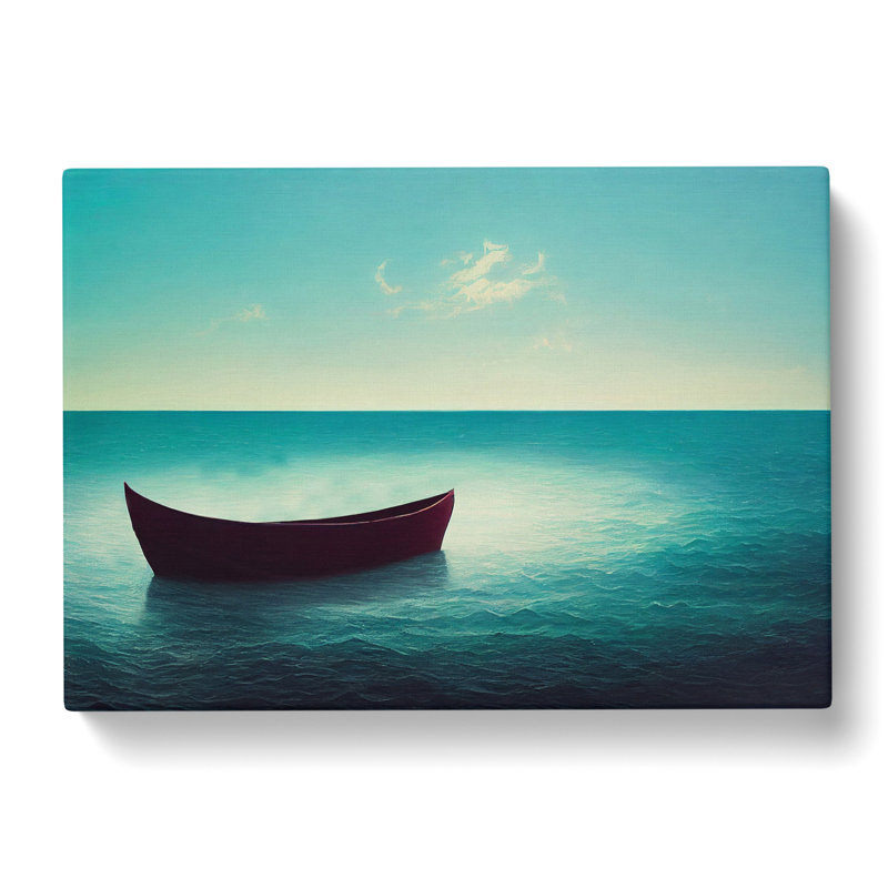 Lone Boat Vol.1 - Wrapped Canvas, 35cm H x 50cm W x 3cm D
