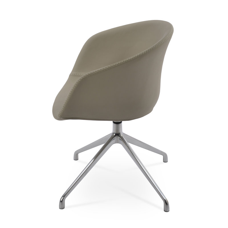 Fauteuil pivotant Tribeca Spider, Poli, Similicuir os