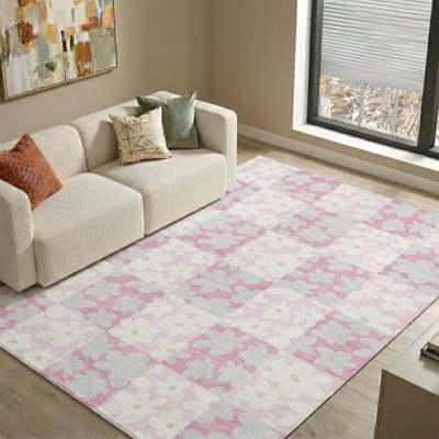 Premium Machine Washable Mayfield AMF2476 Floral Rug