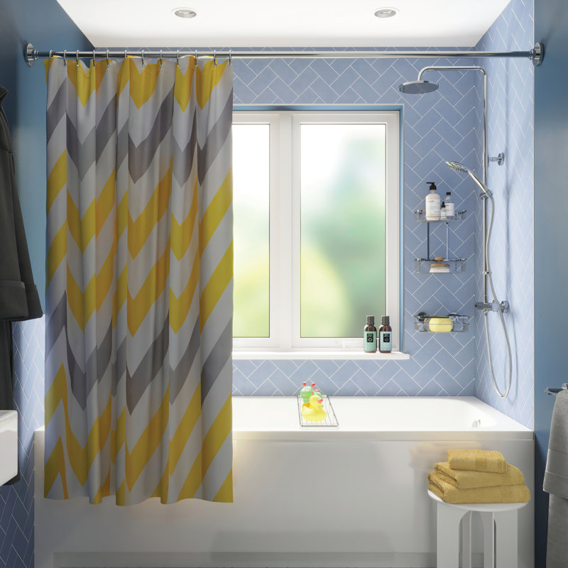 Shower Curtain, Yellow/Grey