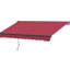 Auvent rétractable rouge pour terrasse avec manivelle manuelle 10 pi x 8 pi. Et eau - Tissu, cadre en aluminium pour terrasse, cour, balcon. Cyan