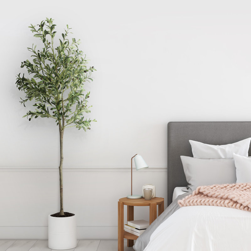 Faux olivier en pot, H 70,8 po x l 12 po