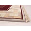 Tapis décoratif en laine rouge/crème de conception unique noué à la main des années 1980 5 pi 7 po x 8 pi Benisch