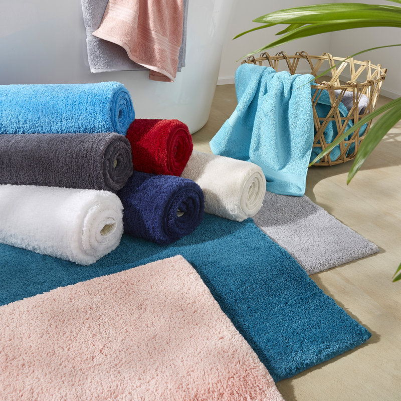 Siena Non-Slip Bath Rug, White, 70 x 120cm