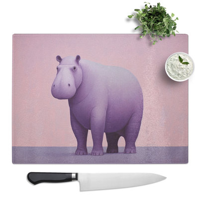 Hippo Minimalism  Glass Chopping Board