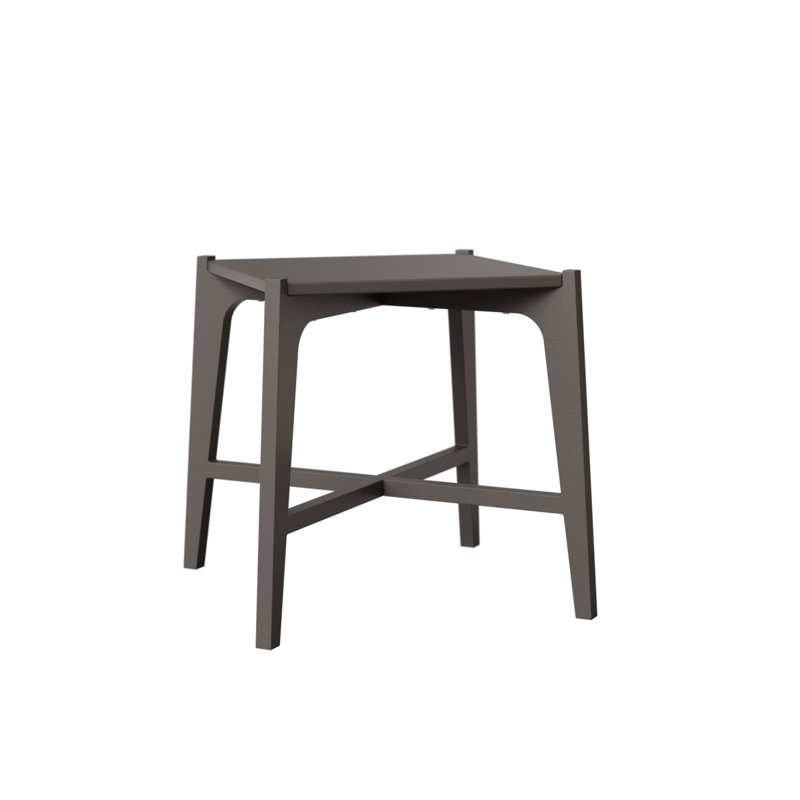 Berlin Gardens Natural Mgp Square Side Table, Graphite
