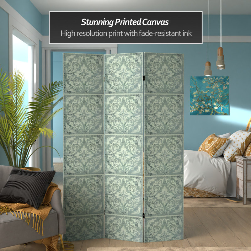 3 Panel Room Divider, Green