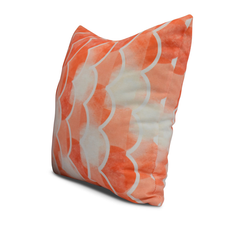Housse et insert de coussin carré Nantucket, Orange, 16 po x 1 po