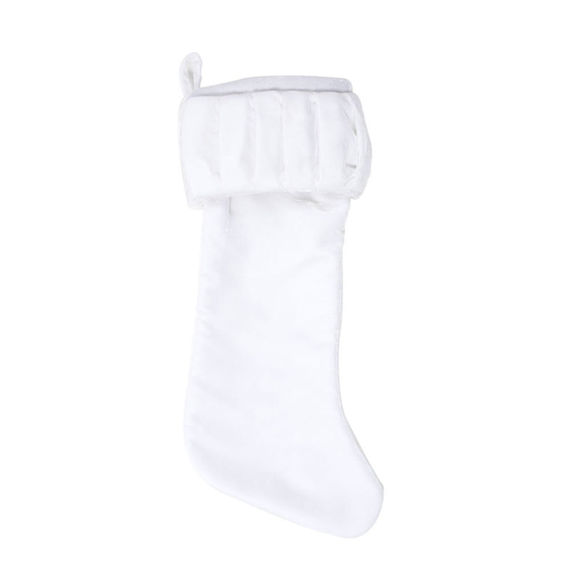 Chaussette de noël peluche, Blanc