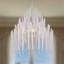 Lustre 6 lumières en bois blanc Morden