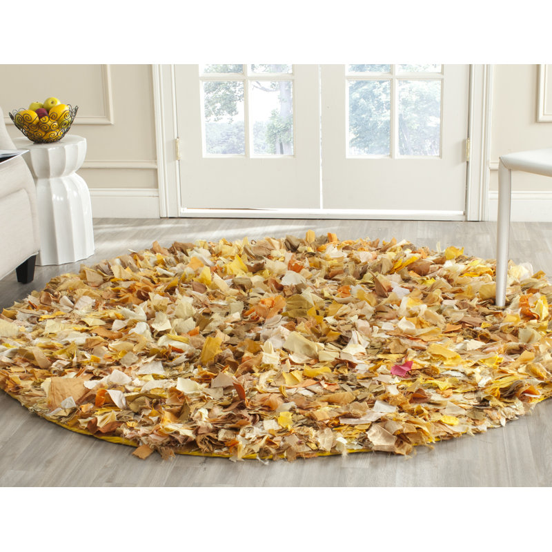 Tapis performance tissé à la main Godsey, Rond 4 pi