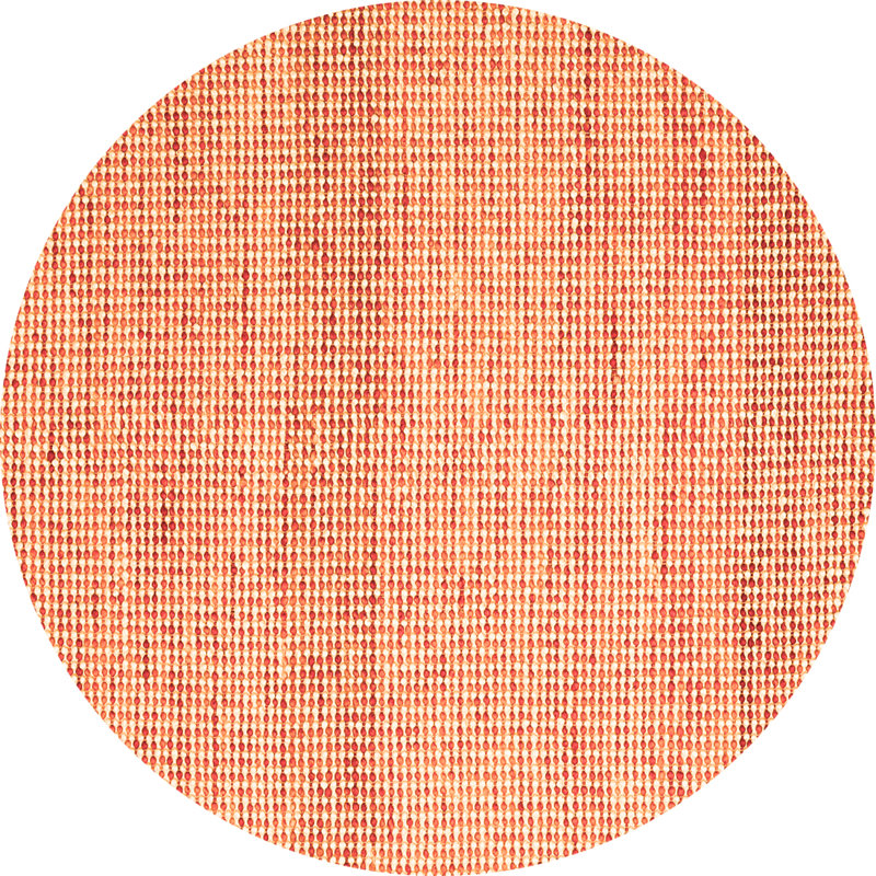 Tapis rose en chenille tissé à la machine Shamblin, Rond 7 pi