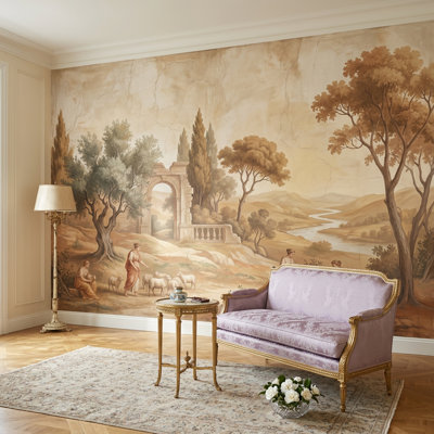 Papier peint classique paysage pastoral antique