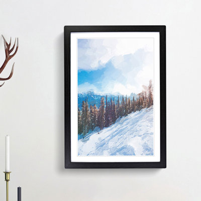 Revelstoke Mountain in Canada in Abstract - Picture Frame Graphic Art Print