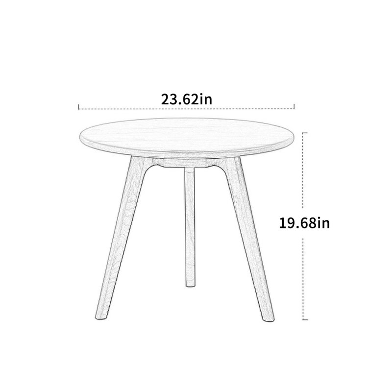 Table basse ronde en bois massif