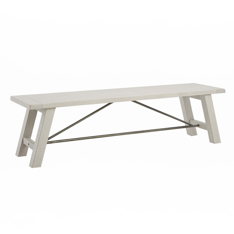 Dining Bench, Reclaimed White