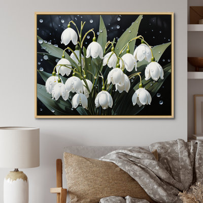 «White Graceful Snowdrops Flowers IV», reproduction sur toile