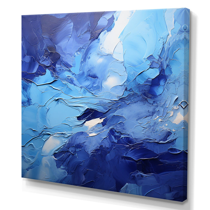 Cobalt Dreams - Abstract Landscape Canvas Prints, H 36 po x l 36 po x P 1,5 po, Toile tendue