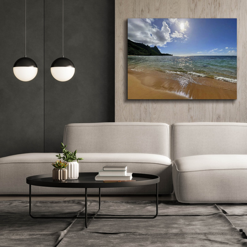  «Ocean Reflections» par Nicole Dell, art mural sur toile, 54 po x 40 po