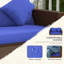 Causeuse de patio en osier avec coussins Outsunny