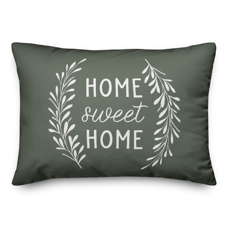 Coussin décoratif intérieur / extérieur en polyester , Sauge, H 14 po x l 20 po