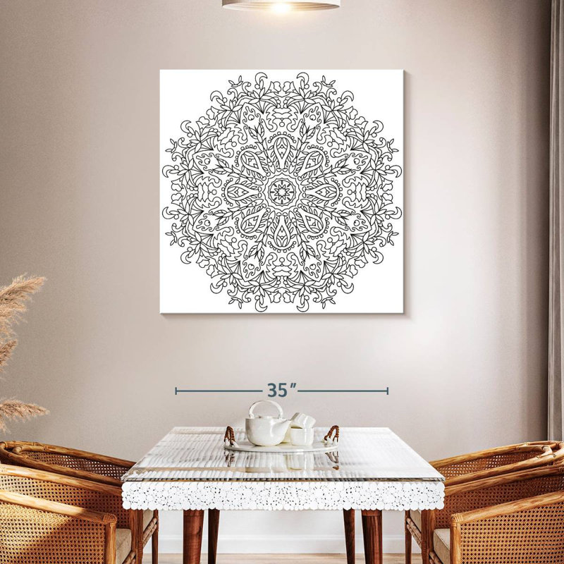 Kerner Boho Floral Mandala, 39" H x 39" W