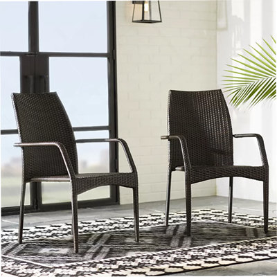 Chaises d'extérieur en osier, 54020 KD MP2, 2 chaises / ensemble