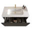 Meuble-lavabo moderne 36 po - Chêne noir rayé, lavabo en céramique blanche, transformation flottante pré-assemblée intégrée sans soudure-1593553307-1593553306