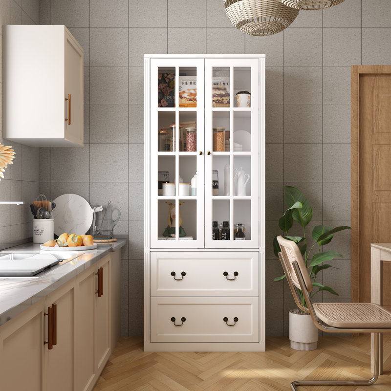 Kylen 78.7'' China Cabinet, White