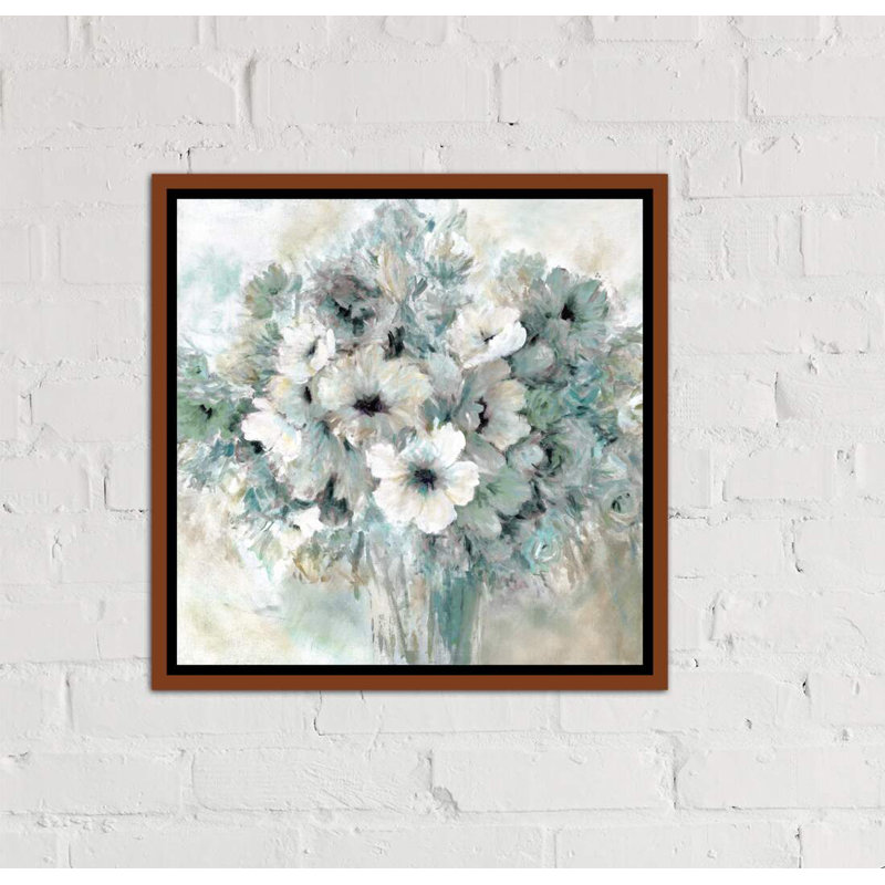 « envoyé avec l’amour » par carol robinson-print, Toile avec cadre en bois classique, H 26 po x l 26 po x P 1,5 po
