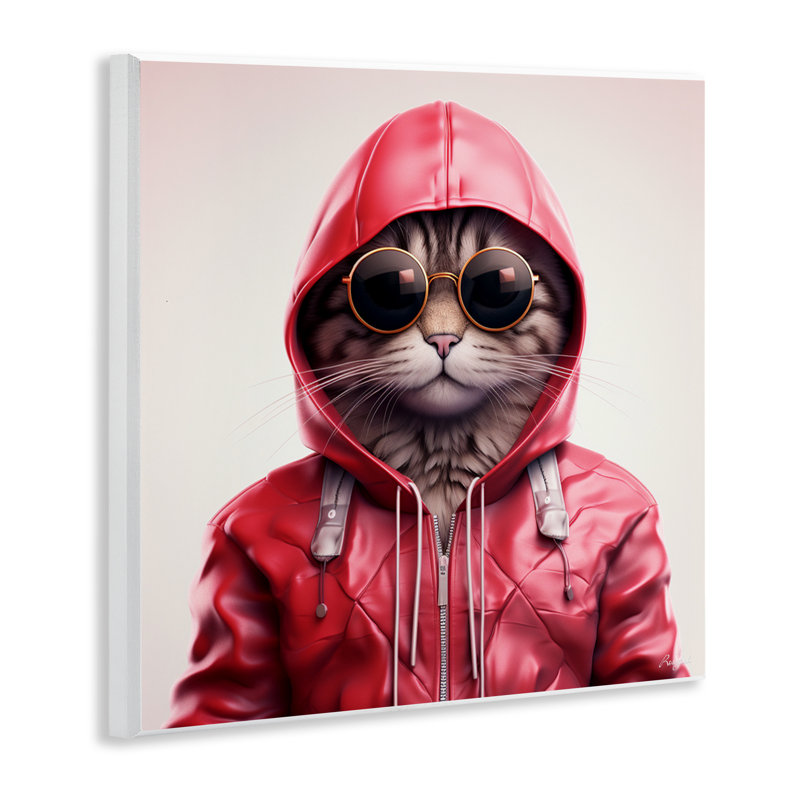 Plaque murale Hipster Cat in Elegant