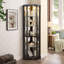 Élégante armoire vitrée de coin avec éclairage intégré