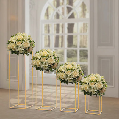4Pcs Metal Flower Stand For Wedding Table Centerpieces