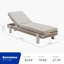Borromeo Patio Chaise Lounger With Beige Cushion