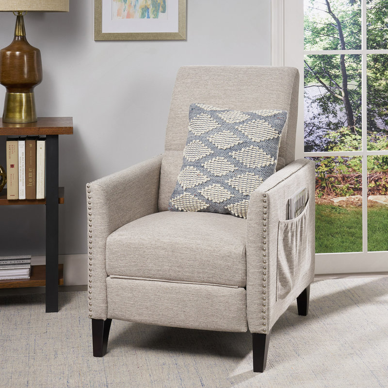 Fauteuil inclinable, Tissu gris pâle