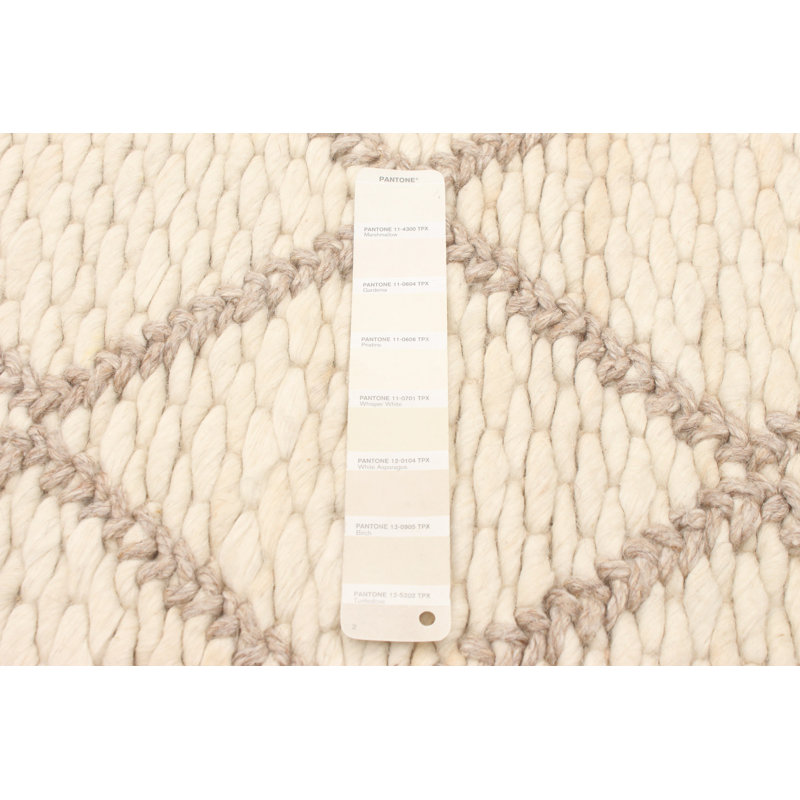 Tapis crème en laine tressé à la main Escalona