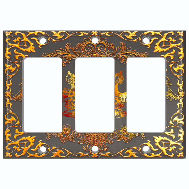 Plaque d'interrupteur en métal