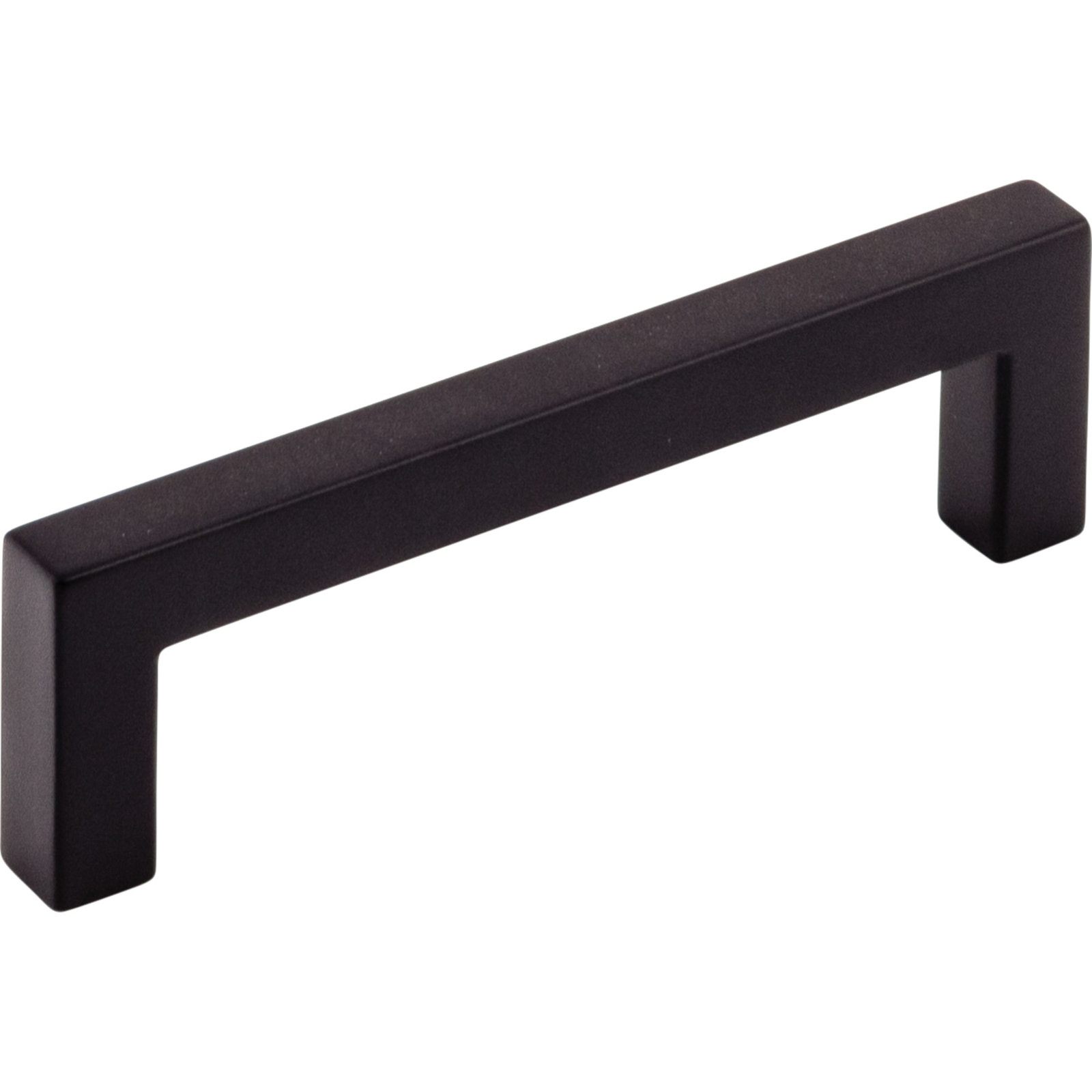 Square Bar Cabinet Pull, 3 3/4" Center to Center, Flat Black