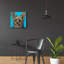 «Yorkie On Blue» par Carolee Vitaletti, art mural en verre acrylique-652411012
