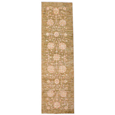 Chemin de table contemporain brun et rose 3 x 9