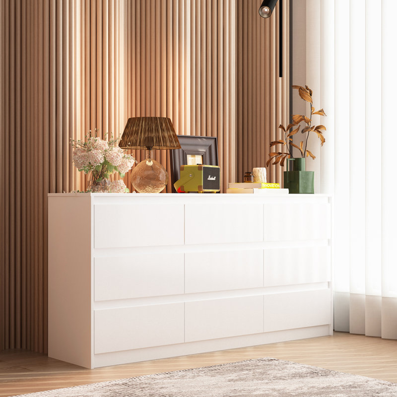 Khaliyl 63''W 9 - Drawer Dresser, White