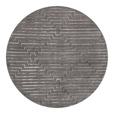 Latitude Run® Mirage Nikica Rug Grey and Silver