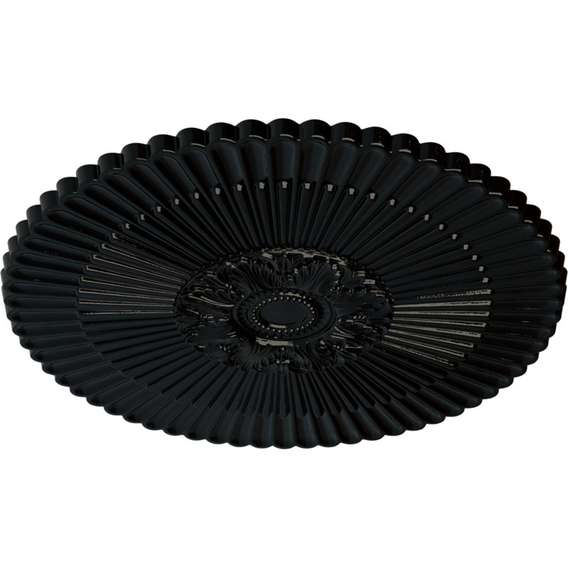 Endurathane Nexus Ceiling Medallion, 41"OD x 1 5/8"P Fits Canopies up to 7 1/4"), Hand-Painted Black Pearl Finish