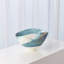 Ivoire turquoise plume tourbillon ovale bol-Sm